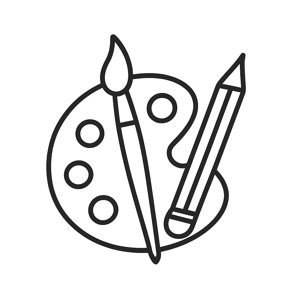 Un logo d'atelier de peinture.